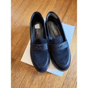 Cordani Shoes Womens Size 9 Black Audrey2 Made In Italy Lug Sole Loafers